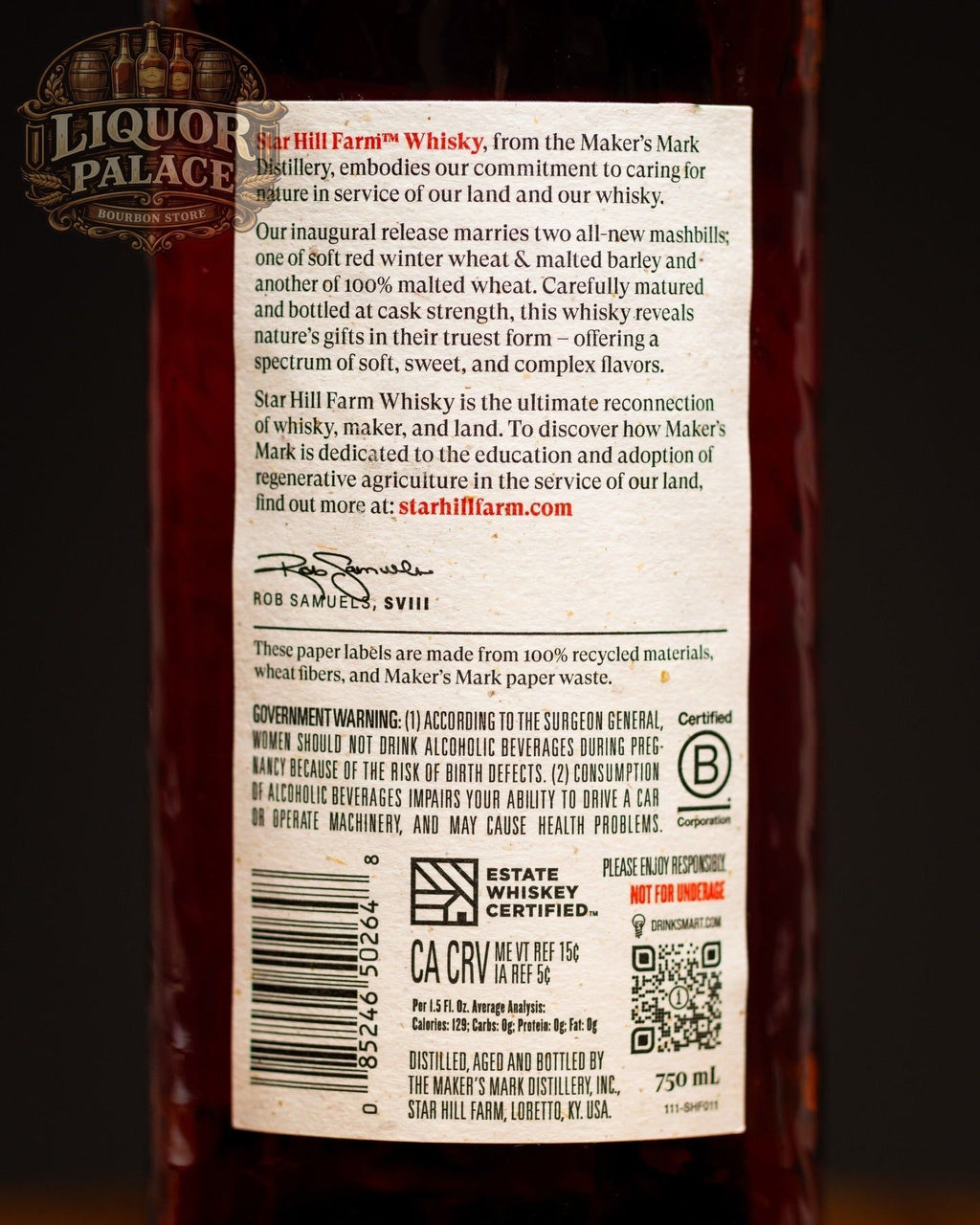 Star Hill Farm – 57.35% ABV (114.7 Proof)