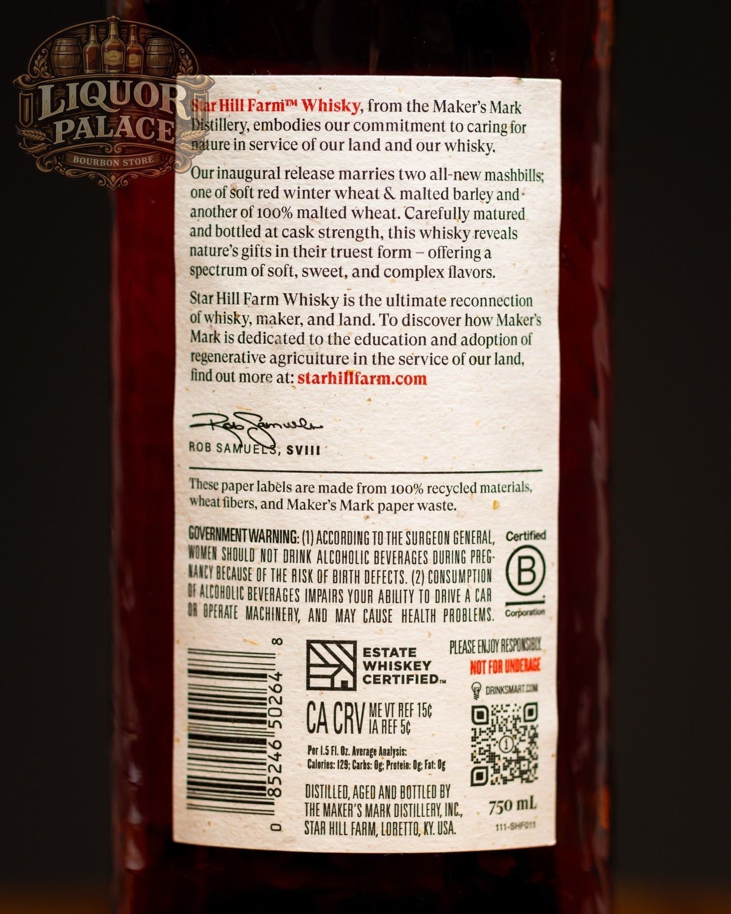 Star Hill Farm – 57.35% ABV (114.7 Proof)