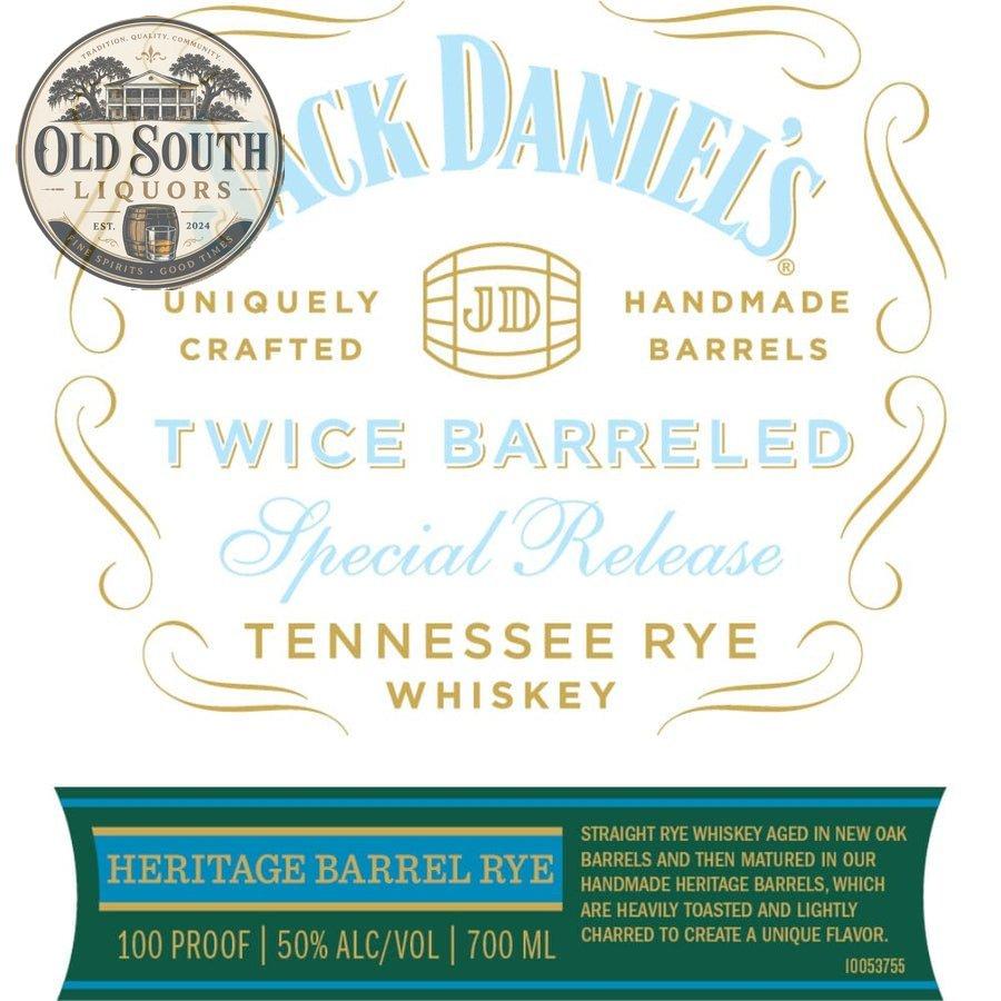 Jack Daniel's Twice Barreled Tennessee Rye Heritage Barrel 2023 Special Release - Bourbons On Shelves