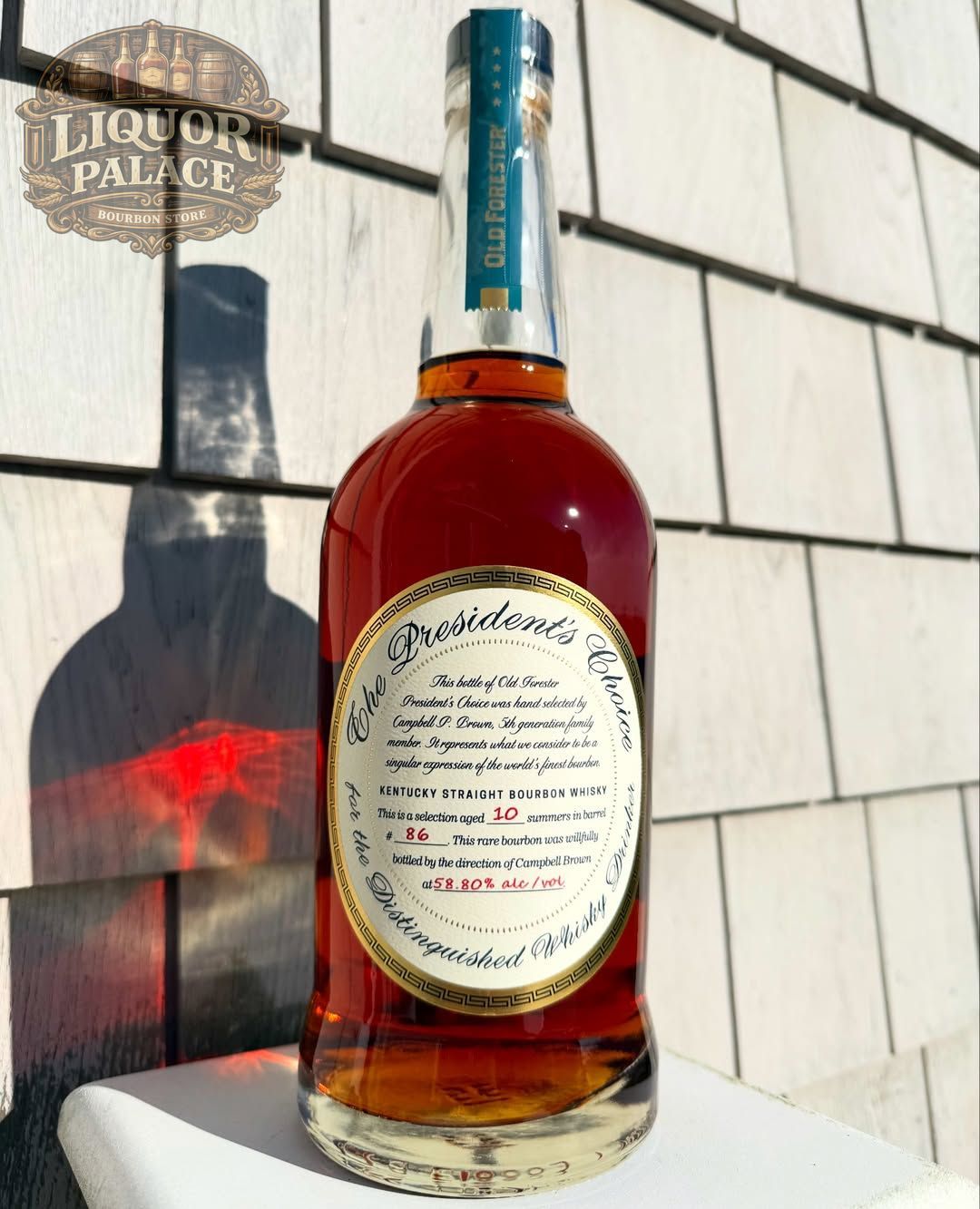 Old Forester President’s Choice Single Barrel Bourbon – 58.8% ABV (117.6 Proof)