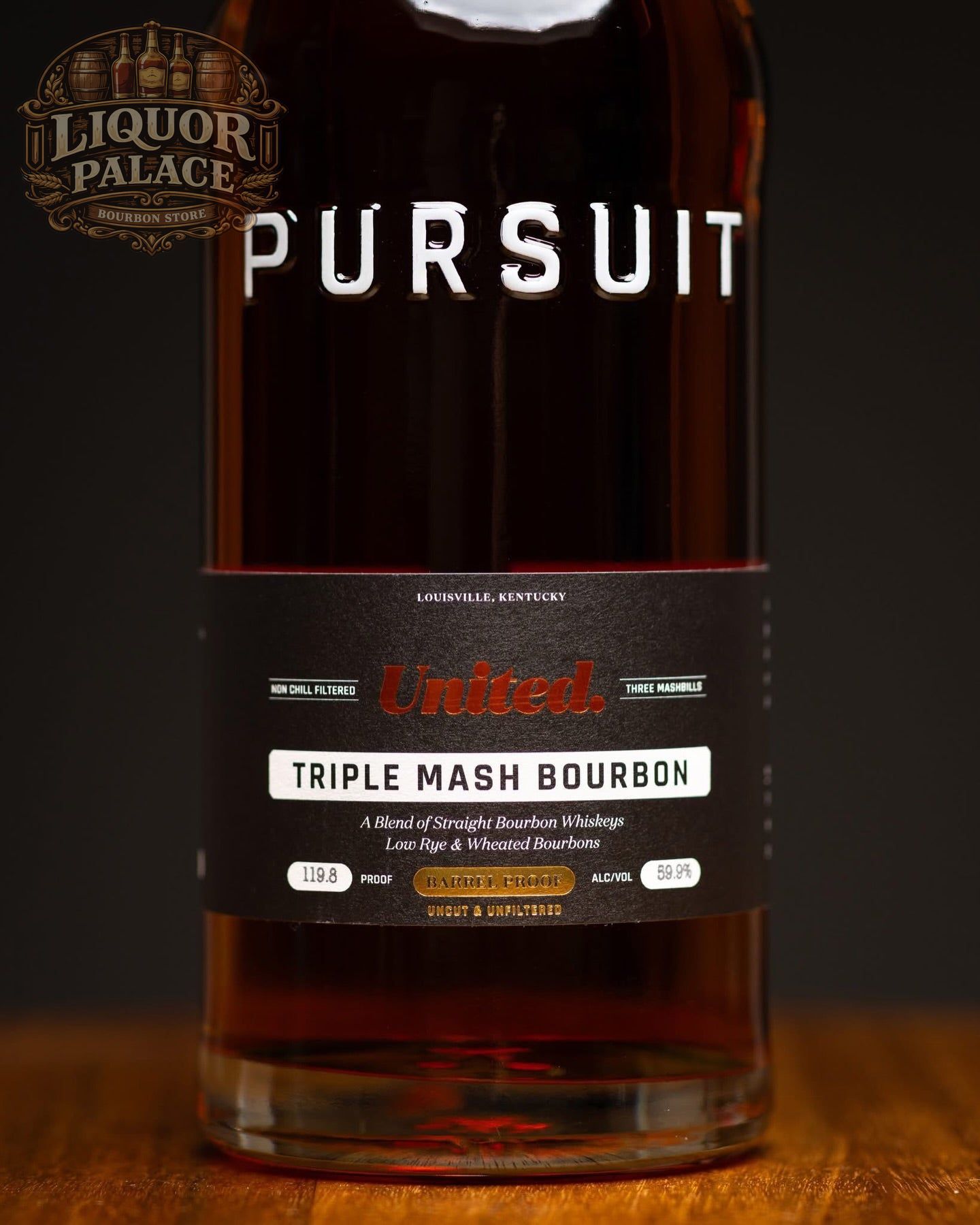 Pursuit Triple Mash Bourbon Whiskey – 59.9% ABV (119.8 Proof)