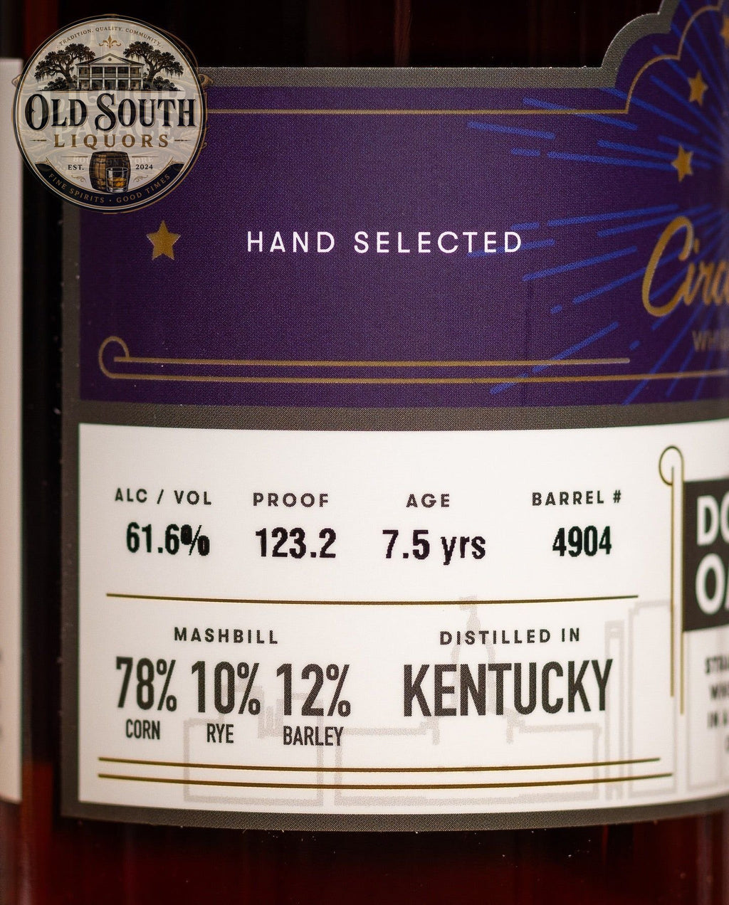 Circle City Double City Single Barrel Bourbon – 123.2 Proof (61.6% ABV)