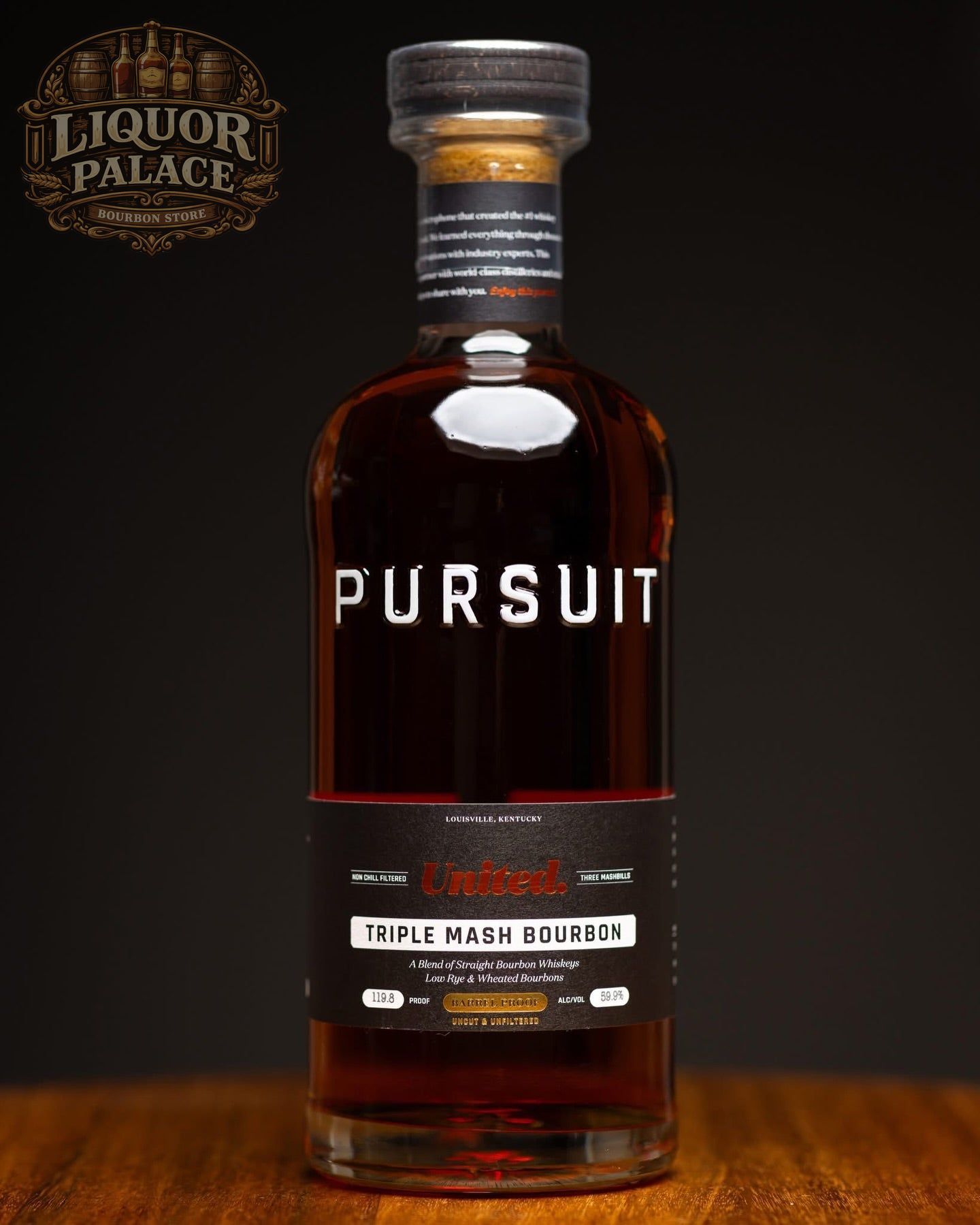 Pursuit Triple Mash Bourbon Whiskey – 59.9% ABV (119.8 Proof)
