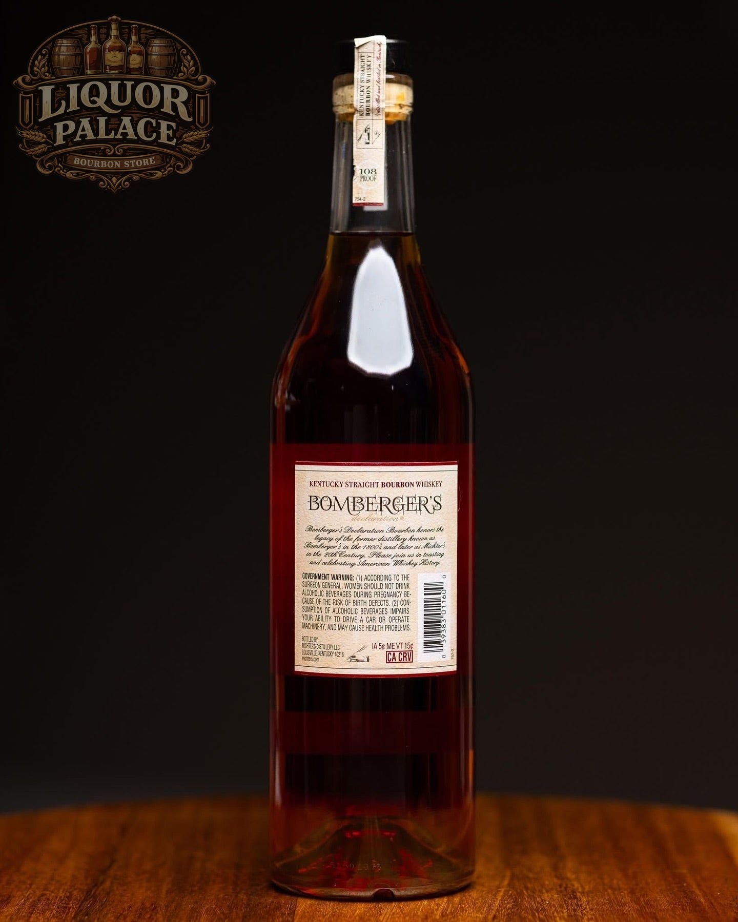 Bomberger’s Declaration 2025 Release – 54% ABV (108 Proof)